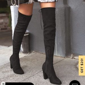 Lulus over the knee black boots